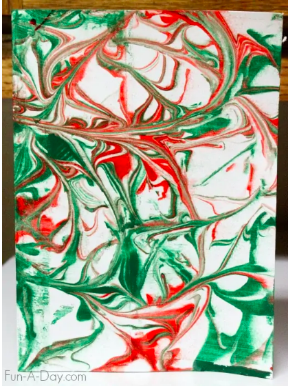 Marbled Art Christmas Cards