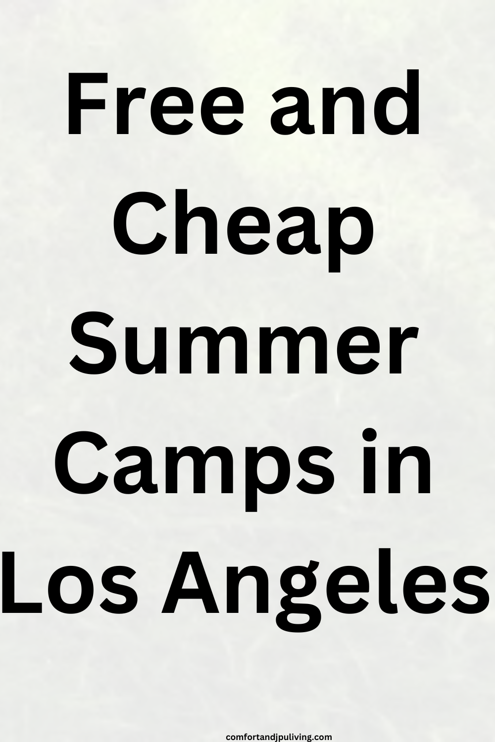 Free and Cheap Summer Camps in LA